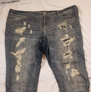 Torrid Studded Distressed Jean